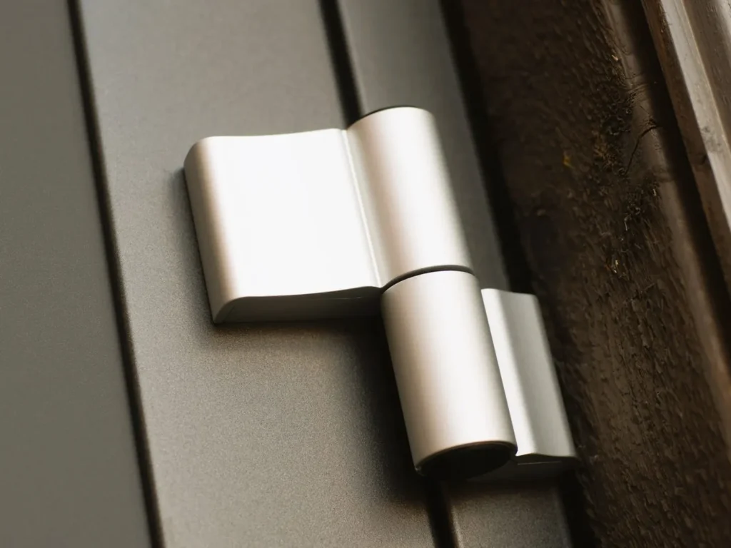 Detailfoto van het scharnier van een Hormann garagedeur